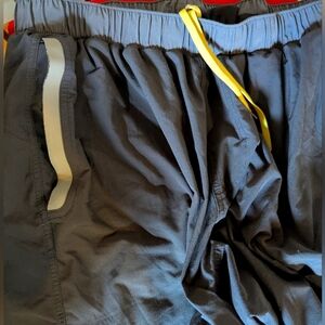 Men's Lululemon XL Black / Greyish Athletic Shorts with Yellow Drawstring